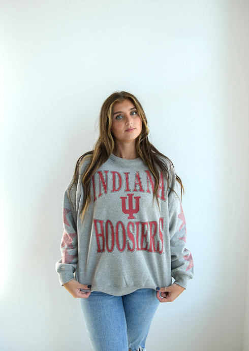 Indiana Wynn Star Sleeve OS Fleece Crew